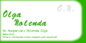 olga molenda business card